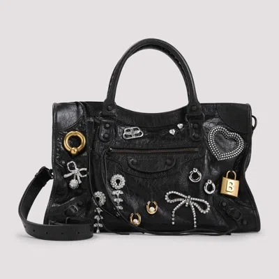 Balenciaga Black Leather Medium Le City Handbag