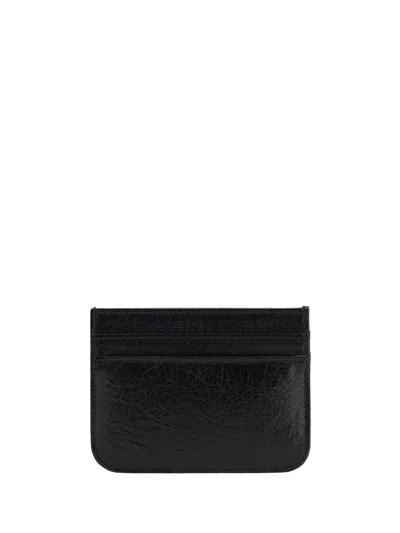 Balenciaga Black Leather Monaco Card Holder