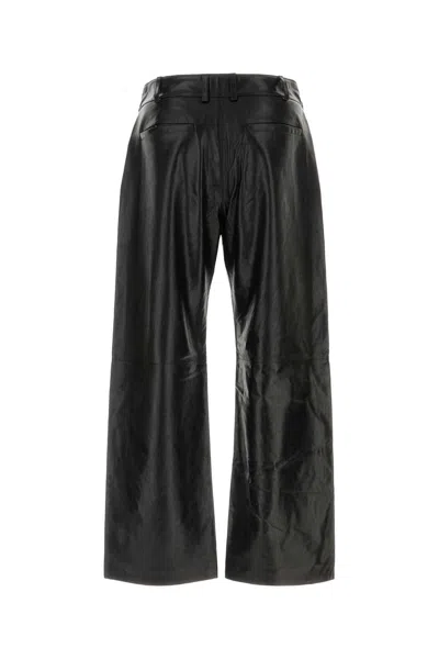 Entire Studios Black Leather Pant In Black