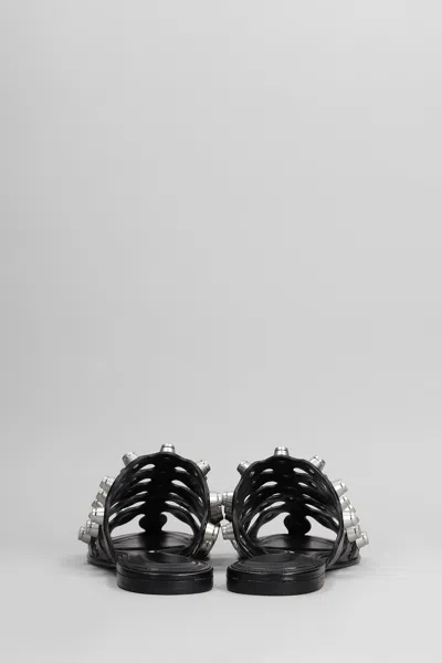 Alexander Wang Black Leather Rexa Slippers