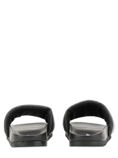 Ambush Black Leather Slippers