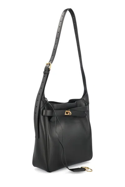 Balenciaga Black Leather Small Bel Air Shoulder Bag