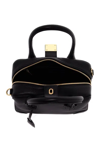 Golden Goose Vita Shoulder Bag In Textured Goat Leather In Black