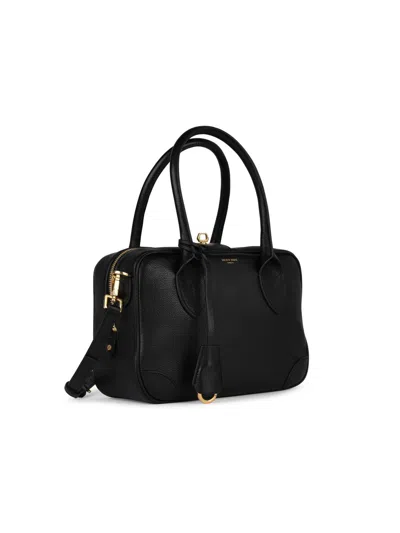 Golden Goose Vita Shoulder Bag In Textured Goat Leather In Black