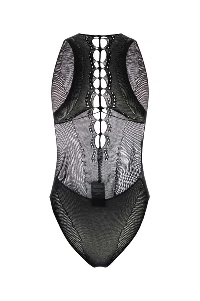 Saint Laurent Body In Rete Nera Donna In Black