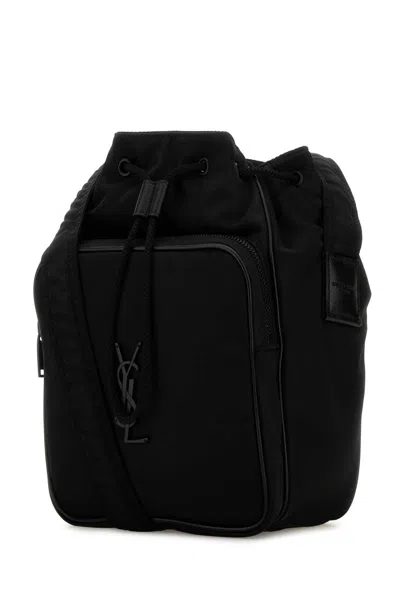 Saint Laurent Black Nylon Bucket Bag