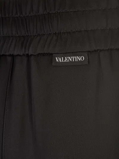 Valentino Black Elasticized Trousers In Black