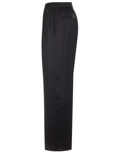 Valentino Black Elasticized Trousers In Black