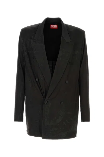 Diesel Stretch Acetate J-pekka Blazer In Black