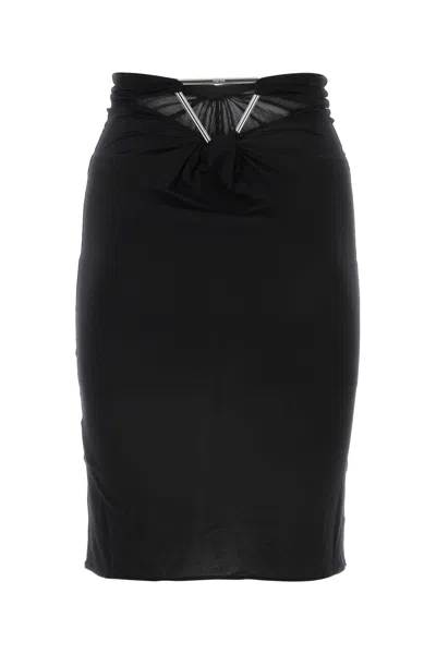 Coperni Black Stretch Nylon Triangle Skirt In Black