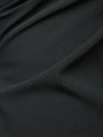 Jw Anderson Elegant Shoulder Drape V-neck Dress In Black
