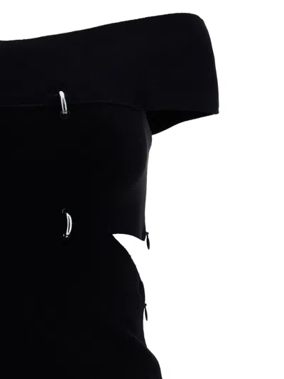 Alexander Mcqueen Lex Sliced Top Ld32 In Black