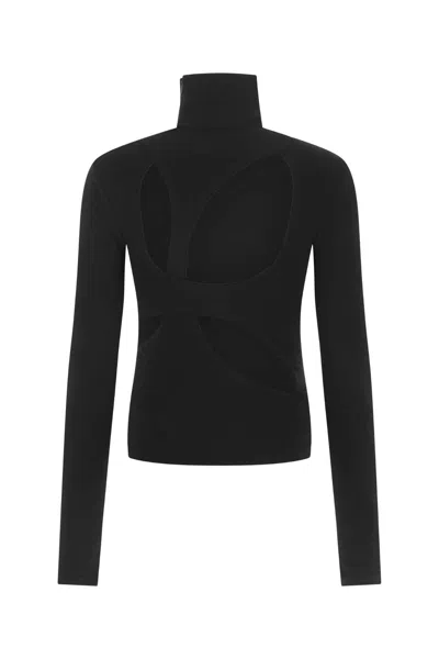 Givenchy Cutout Stretch-jersey Turtleneck Top In Black