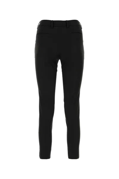 Pt Torino Black Stretch Cotton Blend Pant In Black