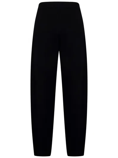 Mm Studio Black Viscose Blend Dula Pant In Black