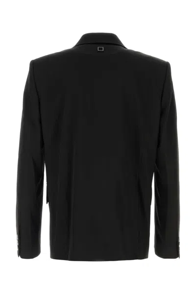 Wooyoungmi Single-breasted Blazer With Notch Lapel And Flap Pockets In Black