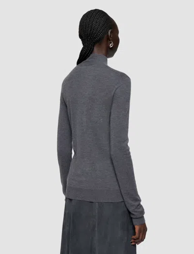 Joseph Cashair High Neck Jumper In Gray