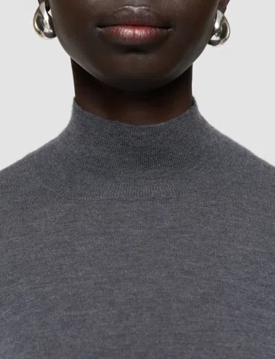 Joseph Cashair High Neck Jumper In Gray