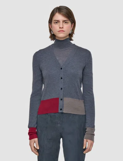 Joseph Overlay Cashair Cardigan In Gray