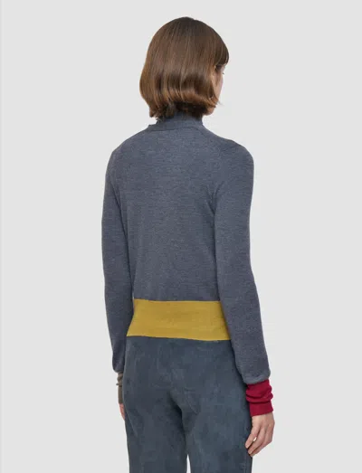Joseph Overlay Cashair Cardigan In Gray