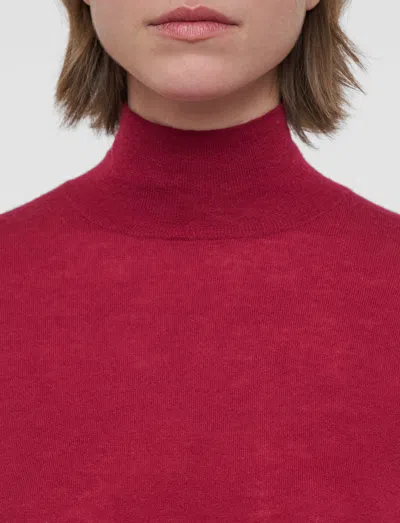 Joseph Cashair High Neck Jumper In Red