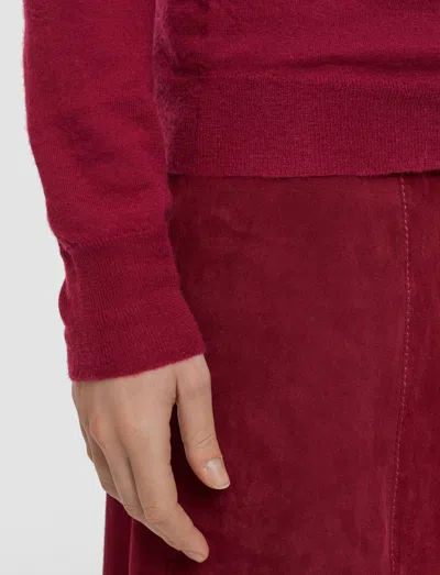 Joseph Cashair High Neck Jumper In Red
