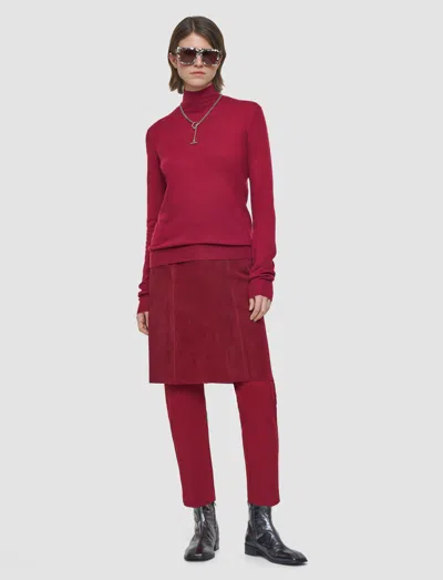 Joseph Cashair High Neck Jumper In Red