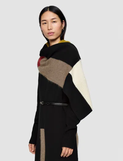 Joseph Overlay Wool Scarf In Gray