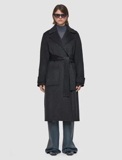 Joseph Womens Smoke Arline Double-face Wool And Cashmere-blend Coat In Gray