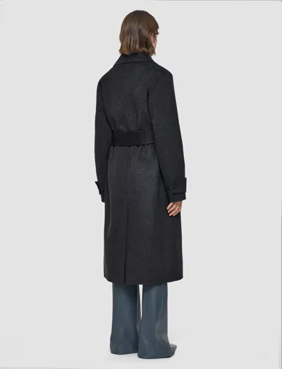 Joseph Womens Smoke Arline Double-face Wool And Cashmere-blend Coat In Gray