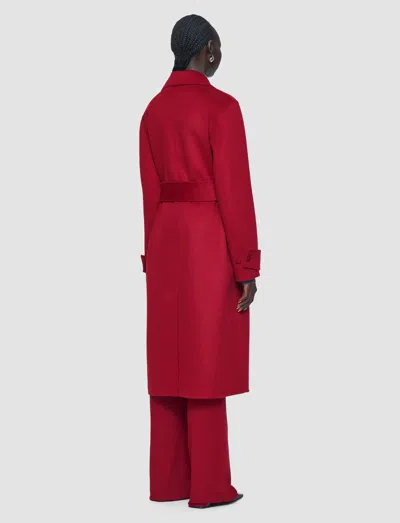 Joseph Arline Double Face Cashmere Coat In Red
