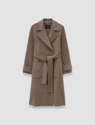 Joseph Arline Double Face Cashmere Coat In Brown