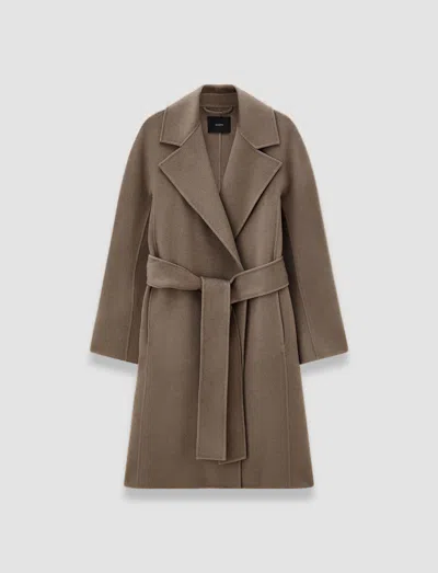 Joseph Costa Double Face Cashmere Coat In Brown