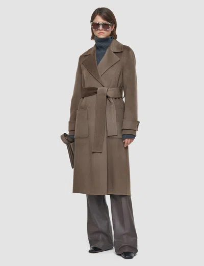 Joseph Arline Double Face Cashmere Coat In Brown