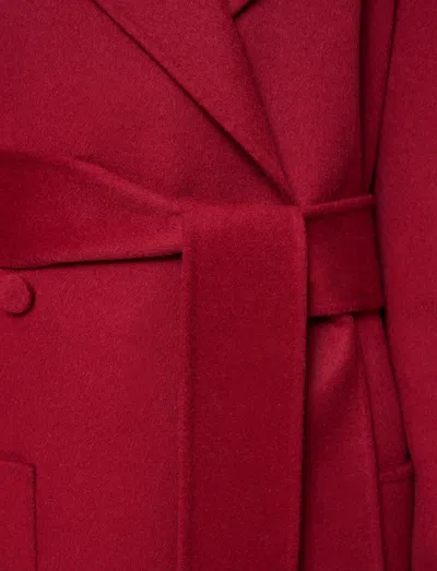 Joseph Arline Double Face Cashmere Coat In Red