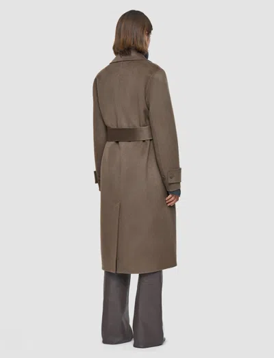 Joseph Arline Double Face Cashmere Coat In Brown