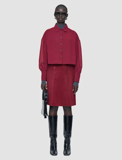 Joseph Anais Wool Voile Blouse In Red
