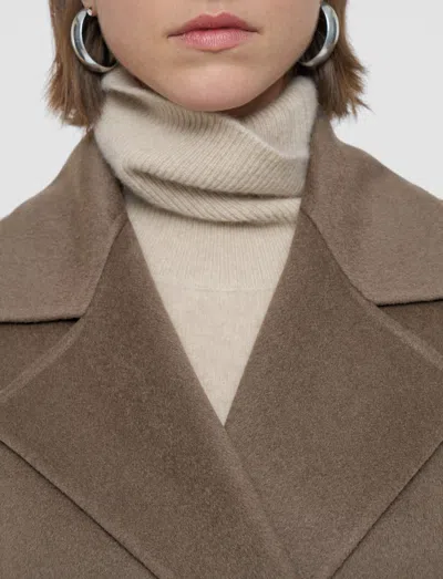 Joseph Costa Double Face Cashmere Coat In Brown