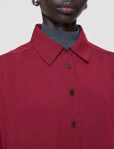 Joseph Anais Wool Voile Blouse In Red