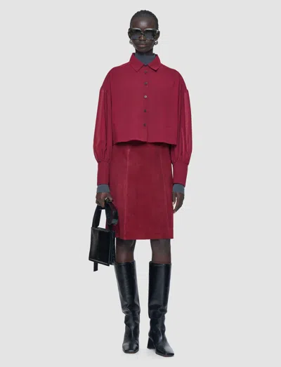 Joseph Anais Wool Voile Blouse In Red