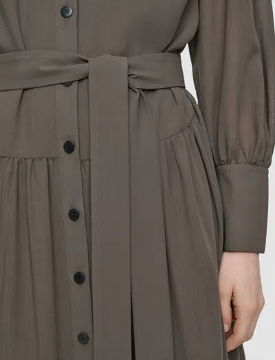 Joseph Emma Wool Voile Dress In Gray