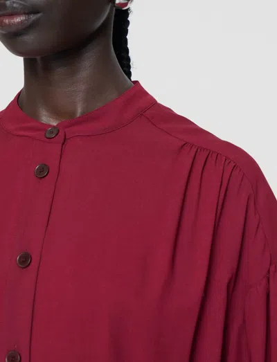 Joseph Emma Wool Voile Dress In Red