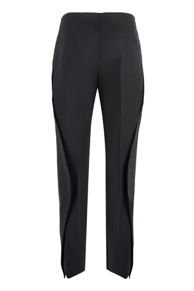 Bottega Veneta Black Wool Pant In Black