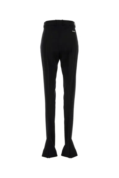 Attico Black Wool Pant In Black
