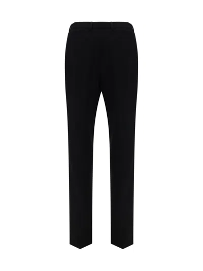 Saint Laurent Black Faille Pant In Black