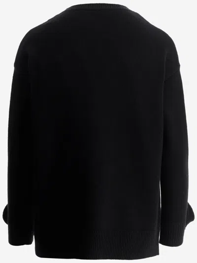 Valentino Black Wool Sweater In Black