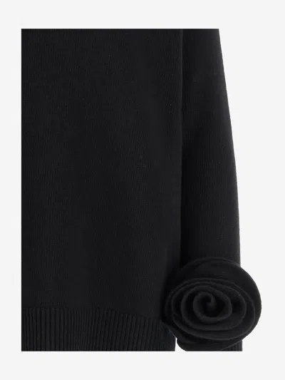 Valentino Black Wool Sweater In Black