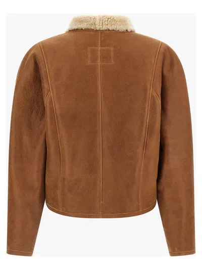 Isabel Marant Blondine Puffer Jackets Brown In Multi
