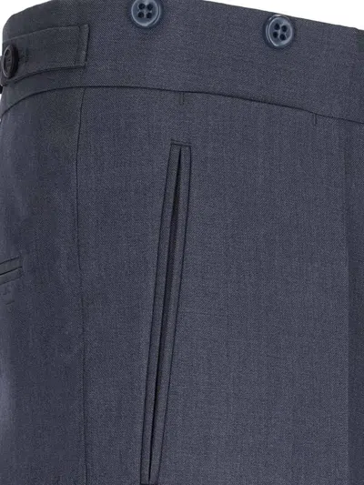 Prada Pantalone In Misto Mohair Blu Uomo In Multi