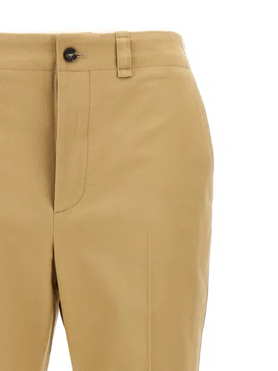 Saint Laurent Camel Cotton Pant In Nude